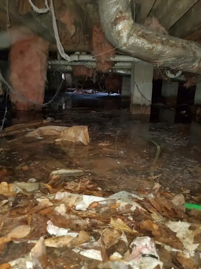 Crawl space flood assessment for Commercial Water Damage Restoration in Sturgeon Bay